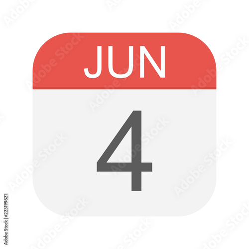 June 4 - Calendar Icon
