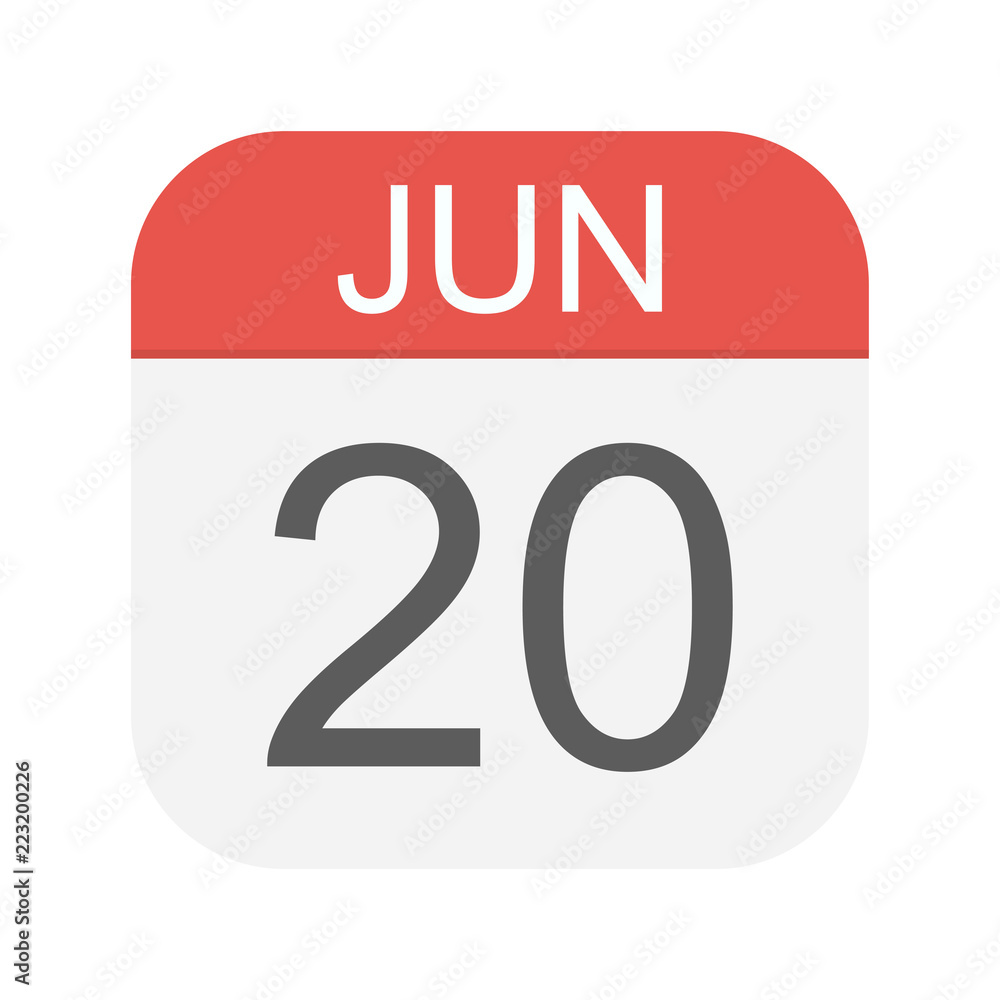 June 20 - Calendar Icon June 20 - Calendar Icon