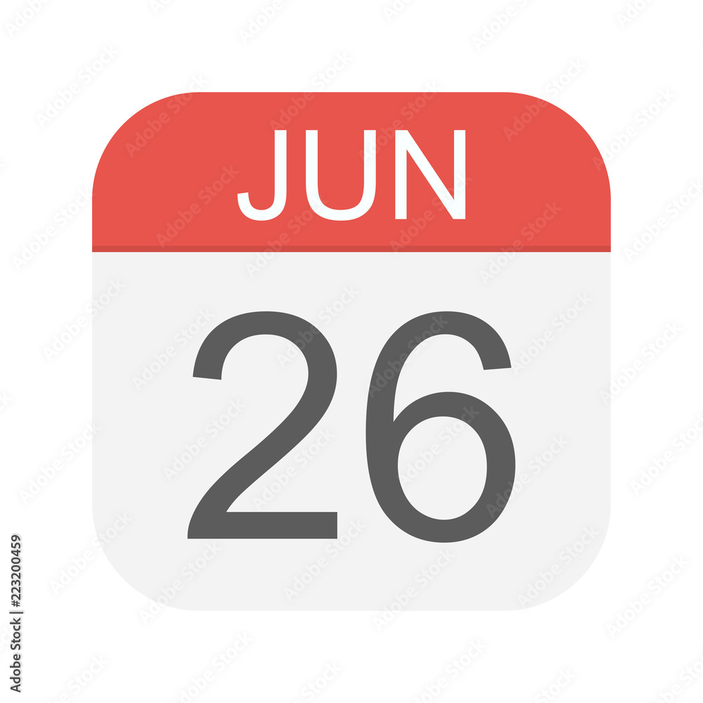 June 26 - Calendar Icon June 26 - Calendar Icon