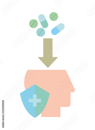 profile head mental medication protection