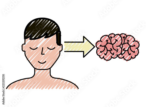 portrait man patient brain mental condition