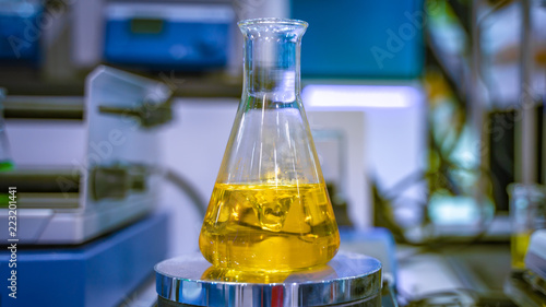Yellow Solution In Glass Beaker
