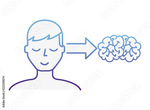 portrait man patient brain mental condition