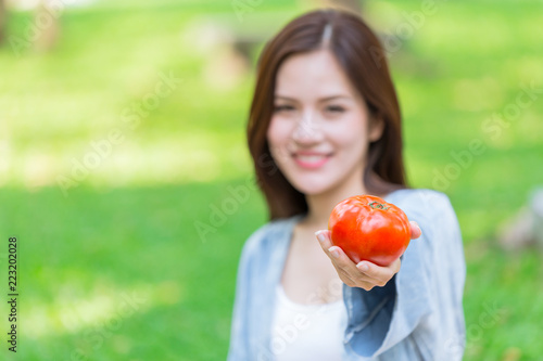 Tomato high antioxidant lycopene vitamin C for girl teen healthy skin.
