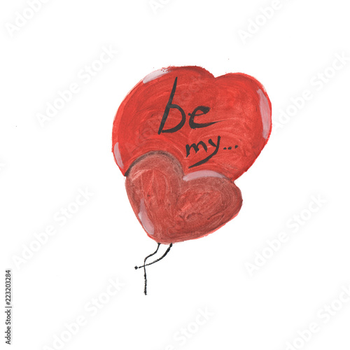 red heart shaped balloon