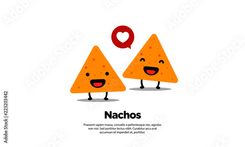 Nachos Logo Vector Illustration photo