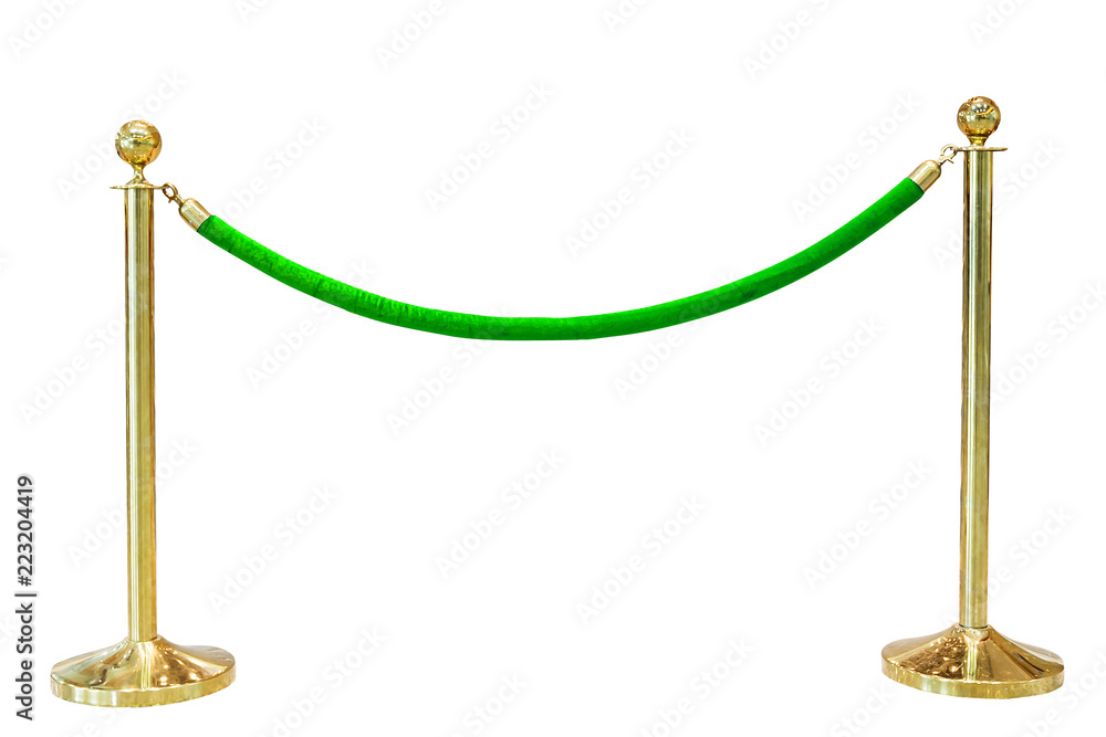 golden barricade isolate on white background golden barricade isolate on white background