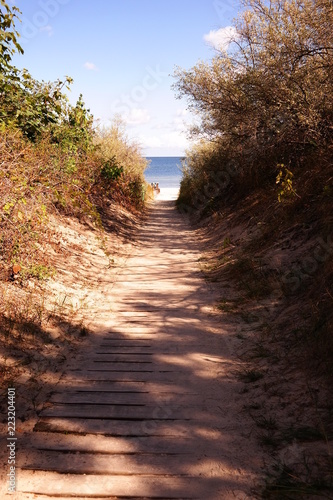 a sunny afternoon at the beach of usedom in the baltic sea