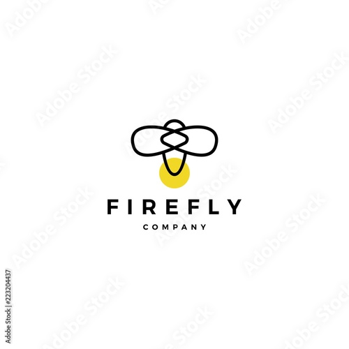 firefly logo vector icon illustration design inspirations