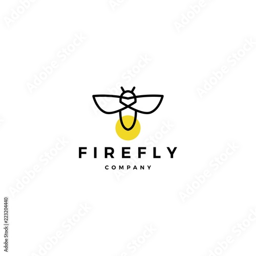 firefly logo vector icon illustration design inspirations photo