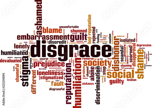 Disgrace word cloud