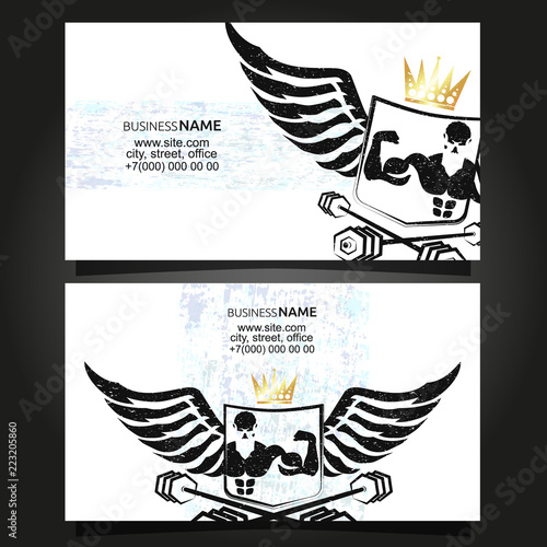Gym and fitness business card