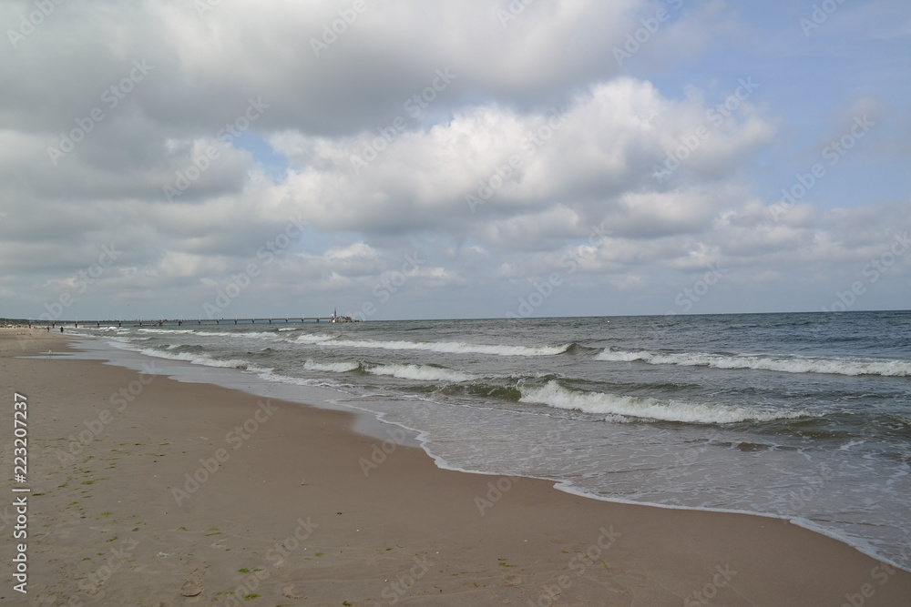a stormy afternoon at the beach of usedom in the baltic sea a stormy afternoon at the beach of usedom in the baltic sea