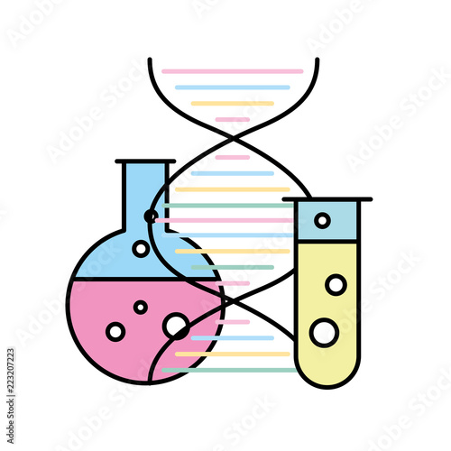 biology laboratory test tube dna molecule science