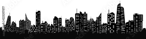 Silhouette of cityscape