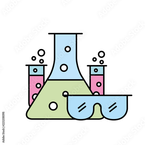 test tube flasks glasses protection chemistry laboratory