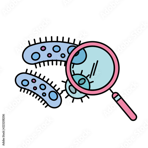 chemistry laboratory bacteria infection magnifying glass