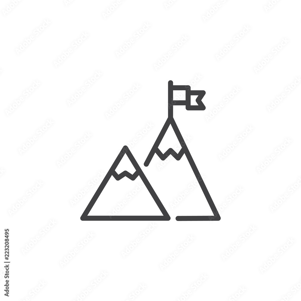 Mountain Peak Graphic Simple