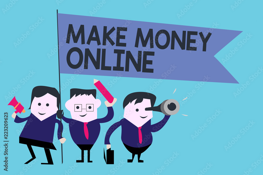 Conceptual hand writing showing Make Money Online. Business photo text Ecommerce Trading Selling over the internet Freelance. Conceptual hand writing showing Make Money Online. Business photo text Ecommerce Trading Selling over the internet Freelance.