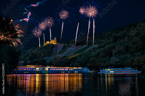 Feuerwerk über der Mosel