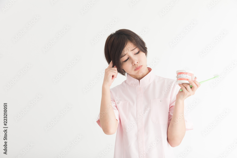 看護師・白バック 看護師・白バック