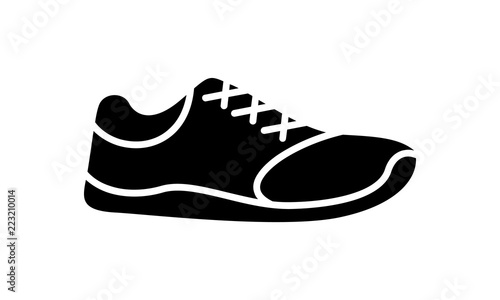 Running shoes icon fitness. Simple style sneaker.