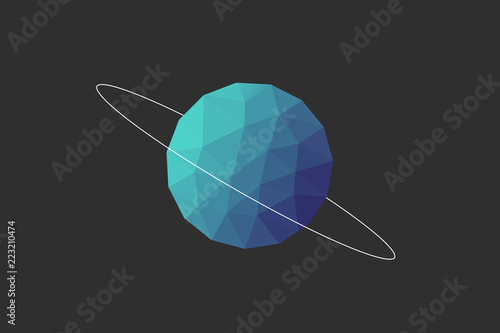 Wallpaper Mural low poly flat planet Earth Torontodigital.ca