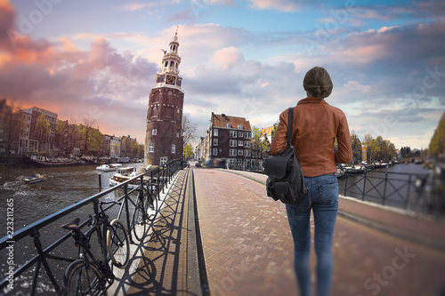 Canvas Print Amsterdam autumn.