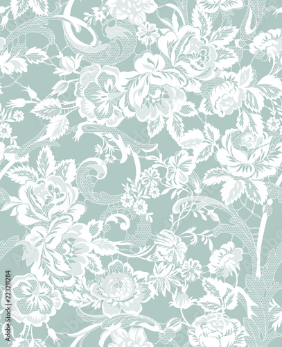 floral lace seamless pattern