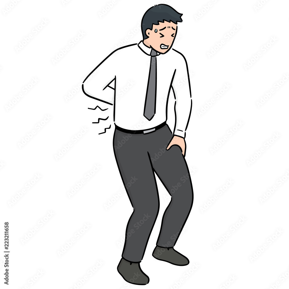 Obraz premium vector of backache
