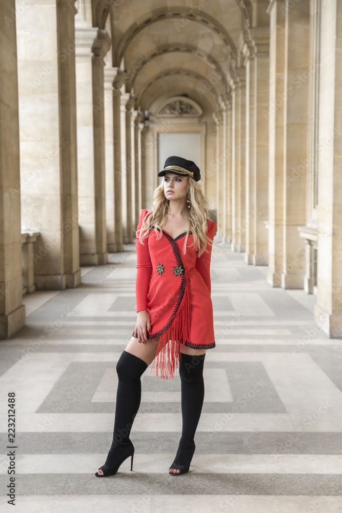 Fototapeta premium Fashion portrait of young beautiful woman.