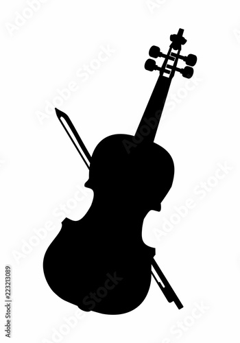 Violin dark silhouette