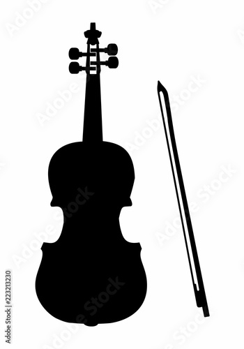 Violin dark silhouette