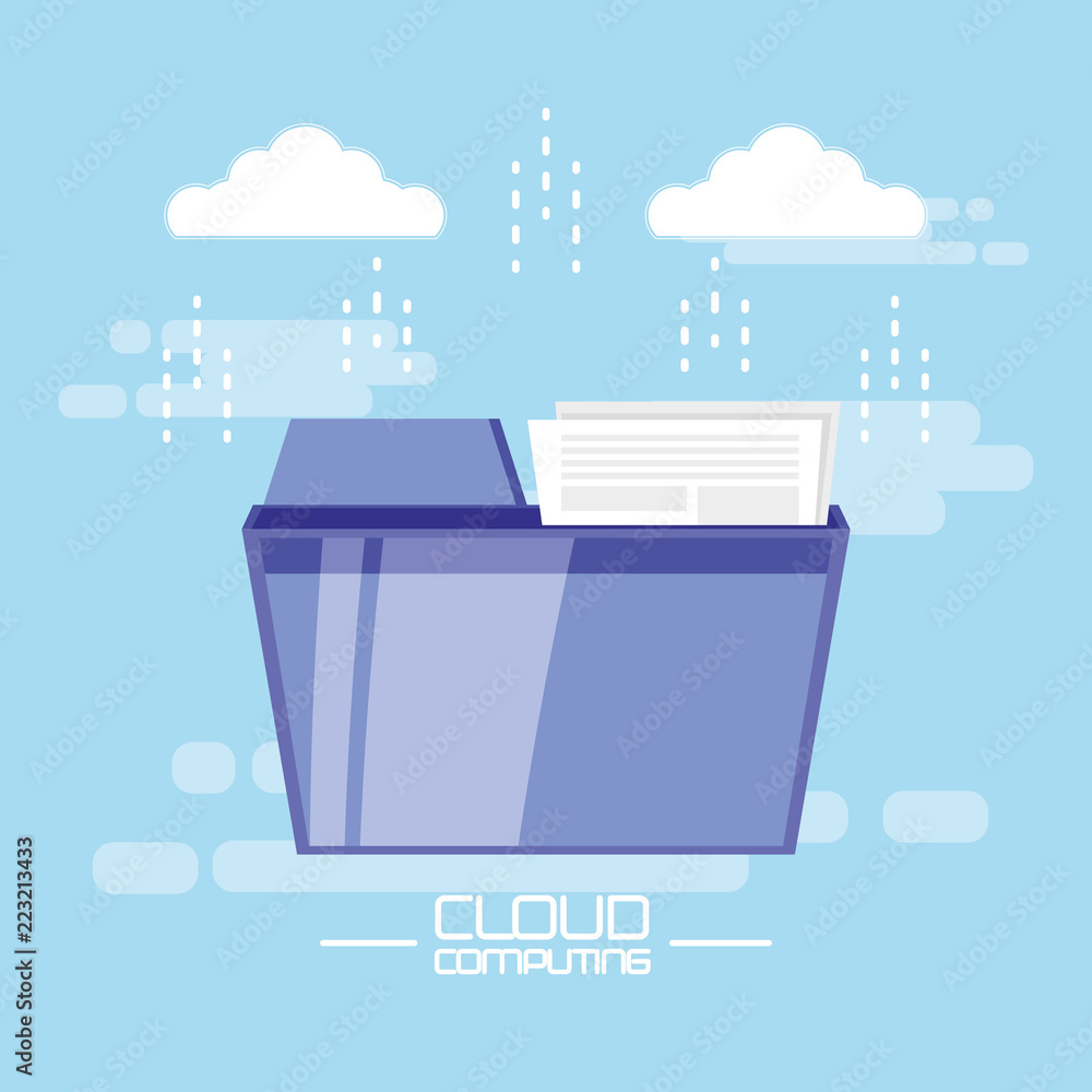 cloud computing with documents folder