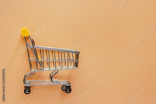 Shopping cart or trolley on...