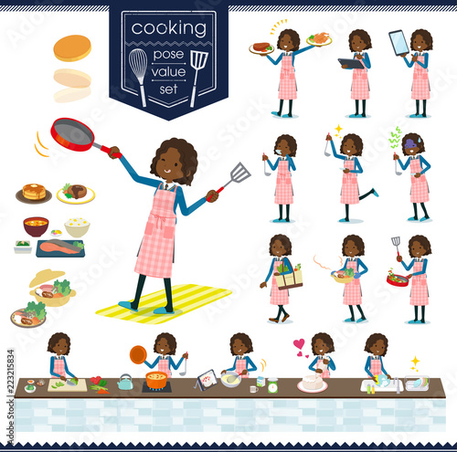flat type School girl Black_cooking