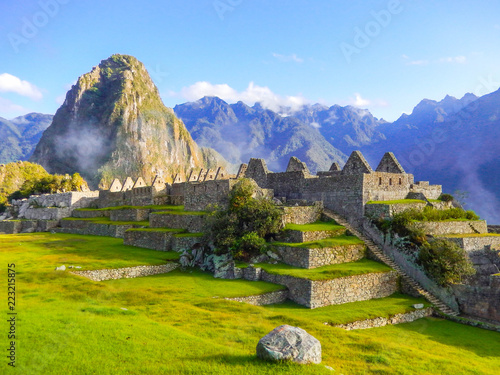 Partial view of Machu Picchu in Peru