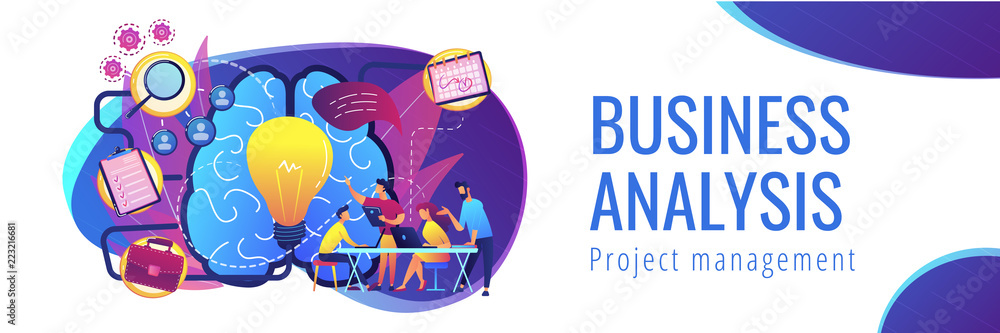 Project management concept header banner.