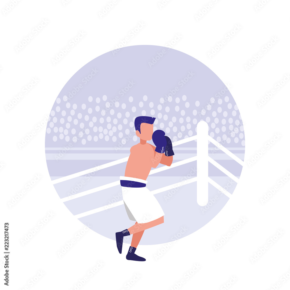 man practicing boxing avatar character man practicing boxing avatar character