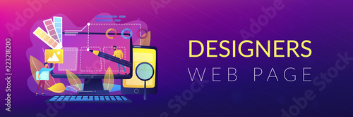 Web design development header or footer banner