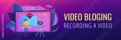 Vlog header or footer banner.