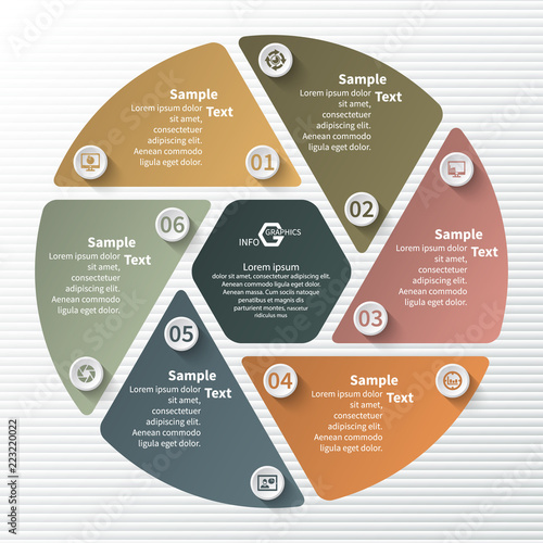 Abstract 3D Paper Infographics. Business template .Vector illustration