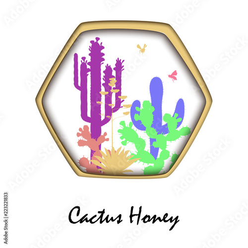 Honey Bees and Prickly Pear Cactus