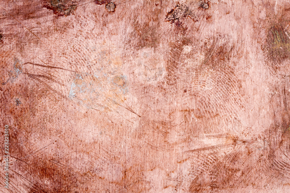 Scratched dirty dusty copper plate texture, old metal background Scratched dirty dusty copper plate texture, old metal background