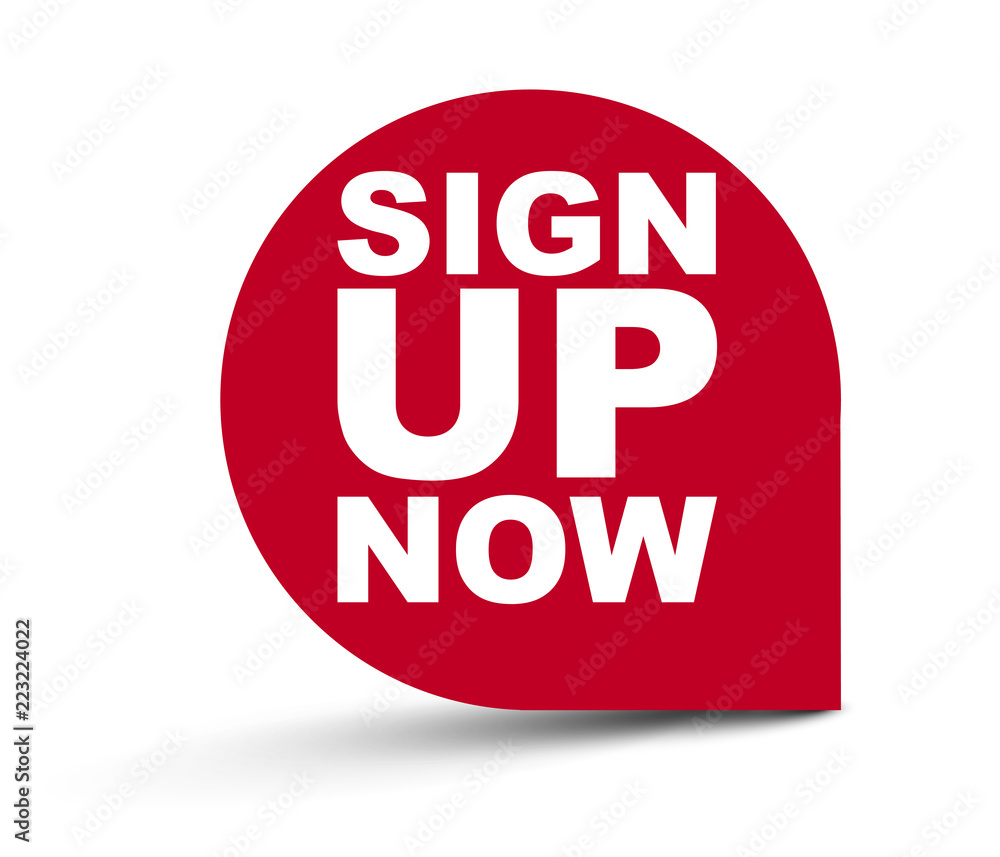 red vector banner sign up now red vector banner sign up now