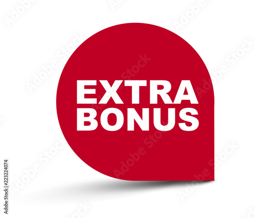 red vector banner extra bonus