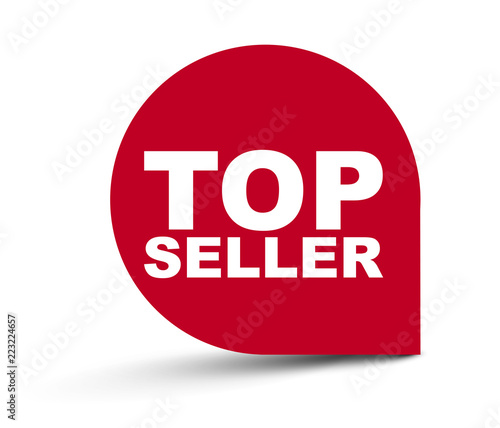 red vector banner top seller