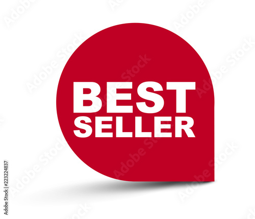 red vector banner best seller