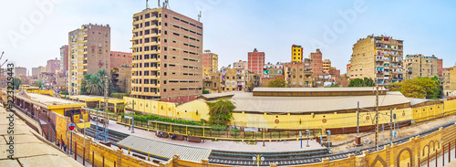 Panorama of residential neighborhood in Cairo, Egypt photo