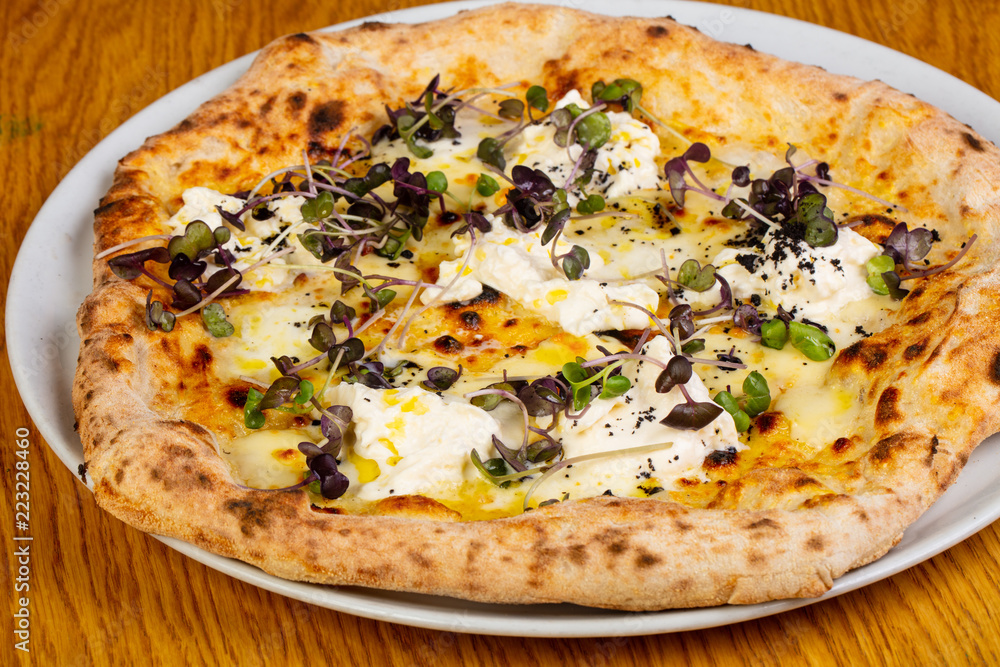 Pizza with mozzarella Pizza with mozzarella